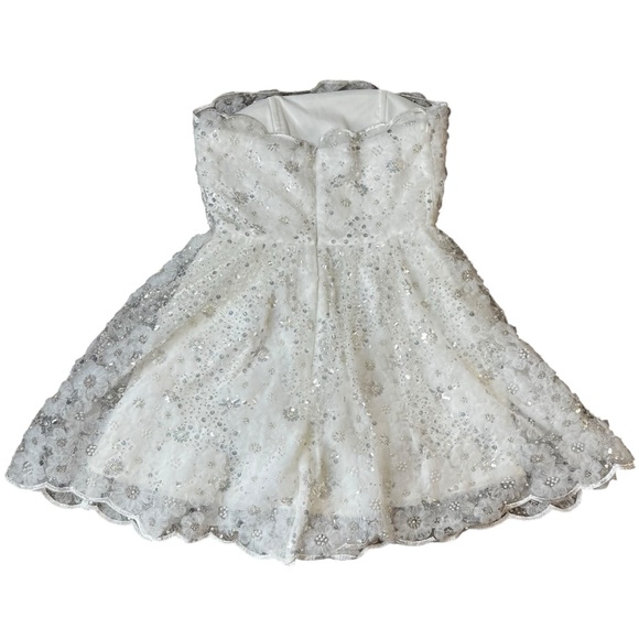 NWT Altar'd State Demi Embellished 3D Florals Strapless Dress Bridal Formal Smll - Picture 6 of 13